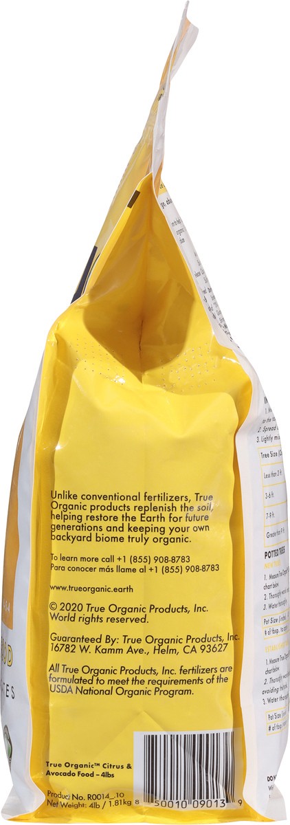 slide 2 of 11, True Organic 4-5-4 Citrus & Avocado Food 4 lb, 4 lb