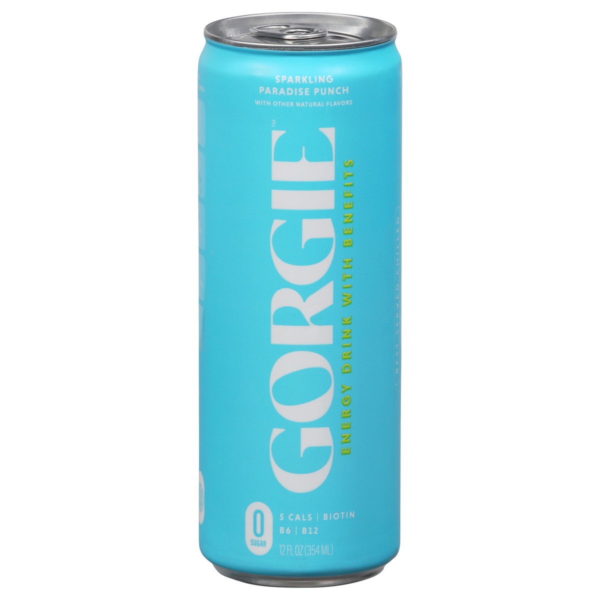 slide 1 of 13, Gorgie Sparkling Paradise Punch Energy Drink with Benefits 12 fl oz, 12 oz