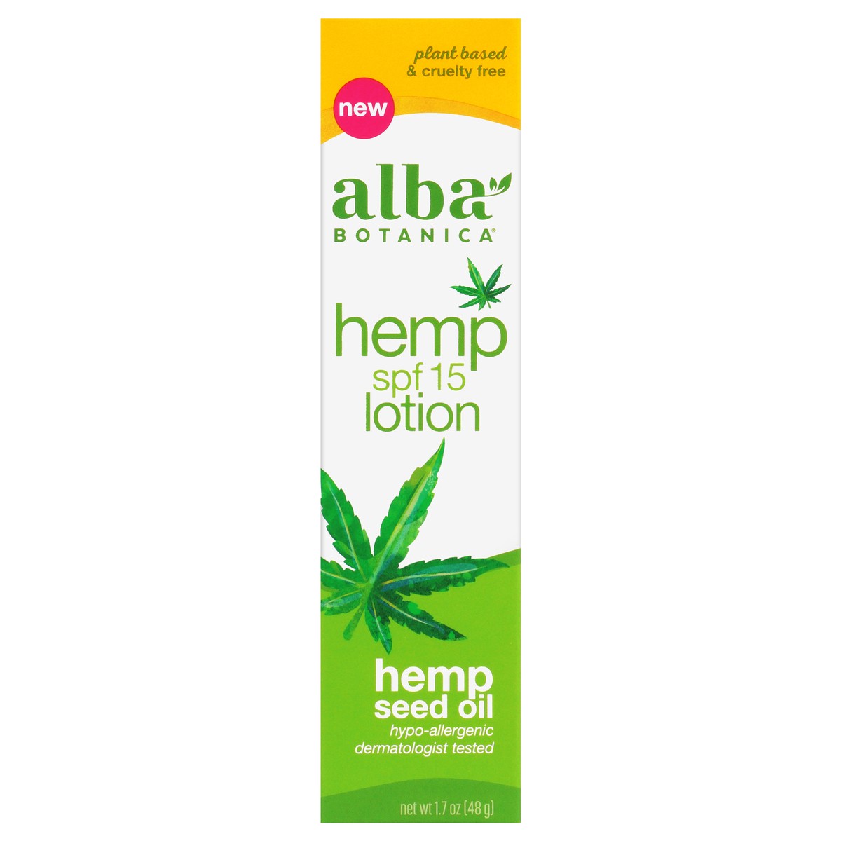 slide 1 of 7, Alba Botanica Hemp Seed Oil SPF 15 Lotion 1.7 oz. Box, 1.7 oz
