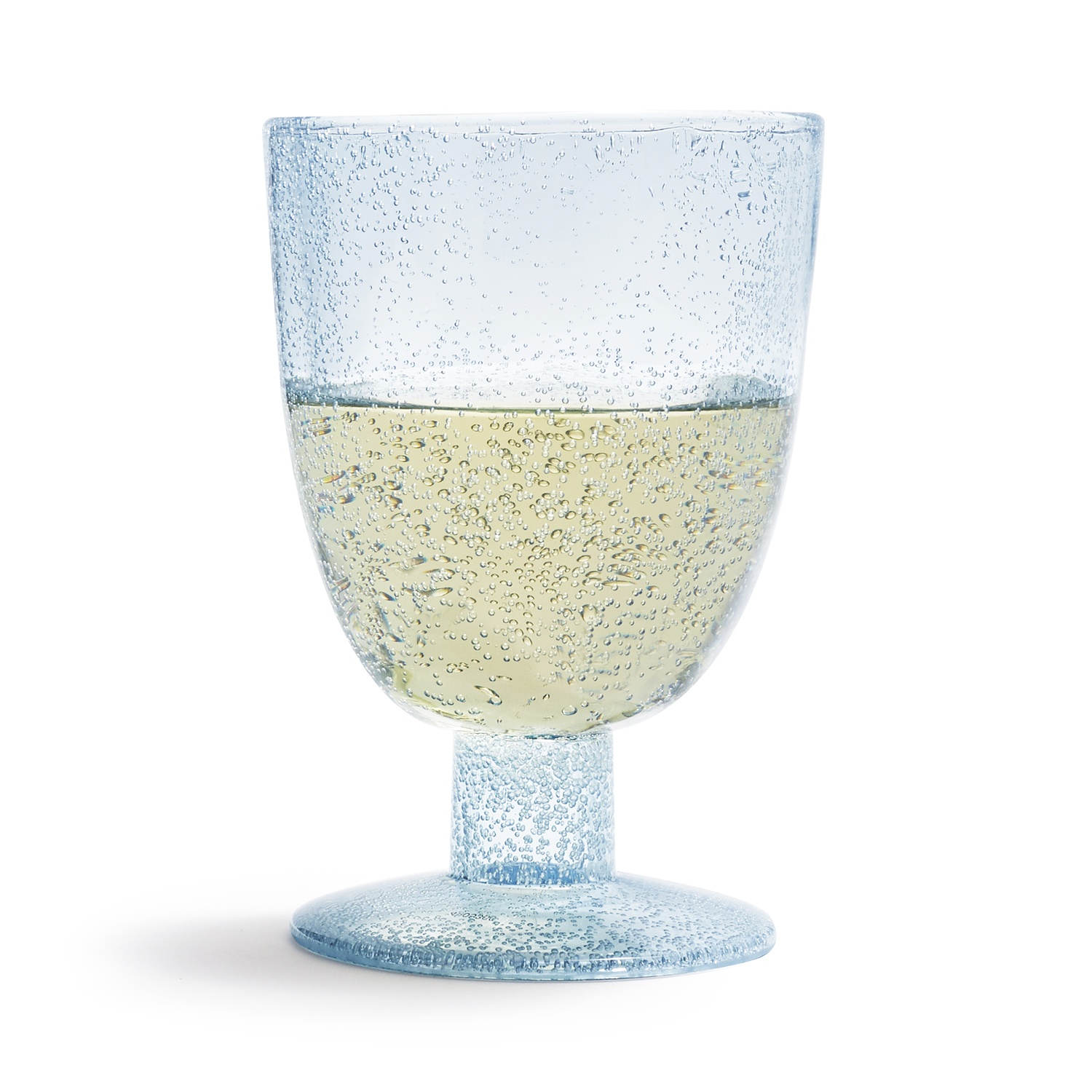 slide 1 of 1, Sur La Table Blue Bubble Wine Glass, 14 oz