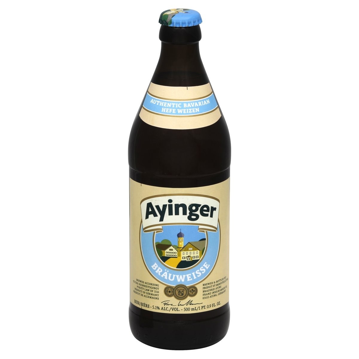 slide 1 of 1, Ayinger Brau Weisse, 17 fl oz