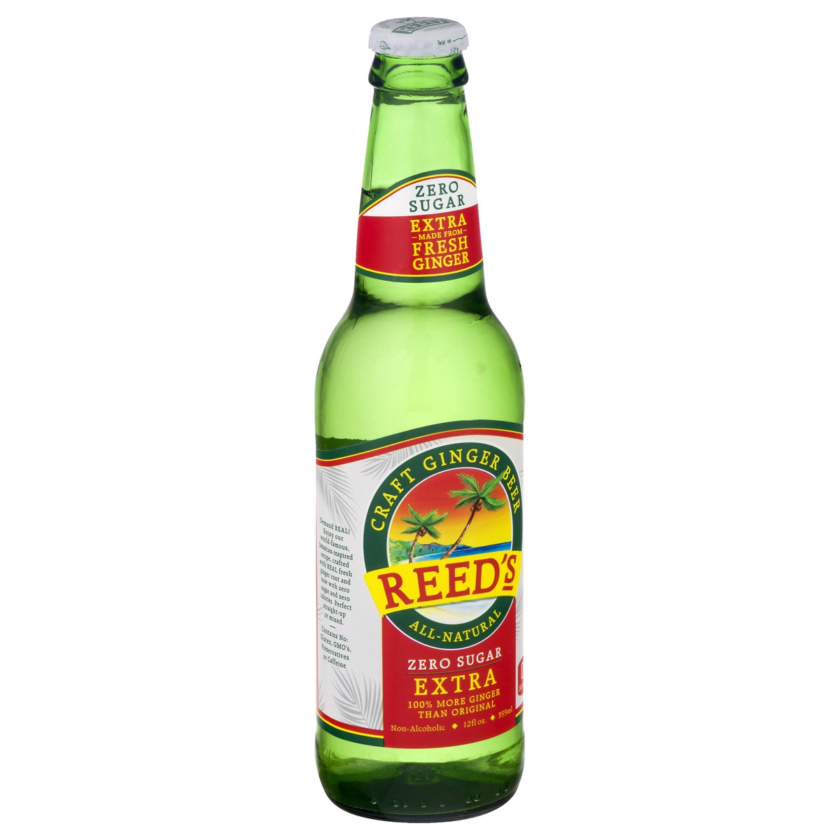 slide 5 of 9, Reed's Zero Sugar Extra Ginger Beer - 12 oz, 12 oz