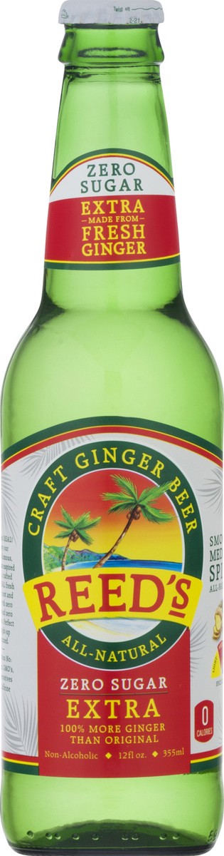 slide 8 of 9, Reed's Zero Sugar Extra Ginger Beer - 12 oz, 12 oz