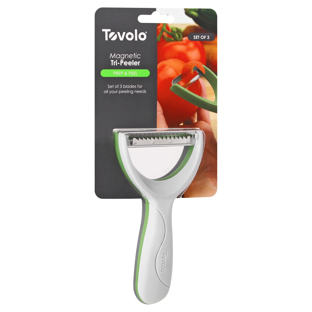 slide 5 of 10, Tovolo Prep & Peel Magnetic Tri-Peeler 1 ea, 1 ct
