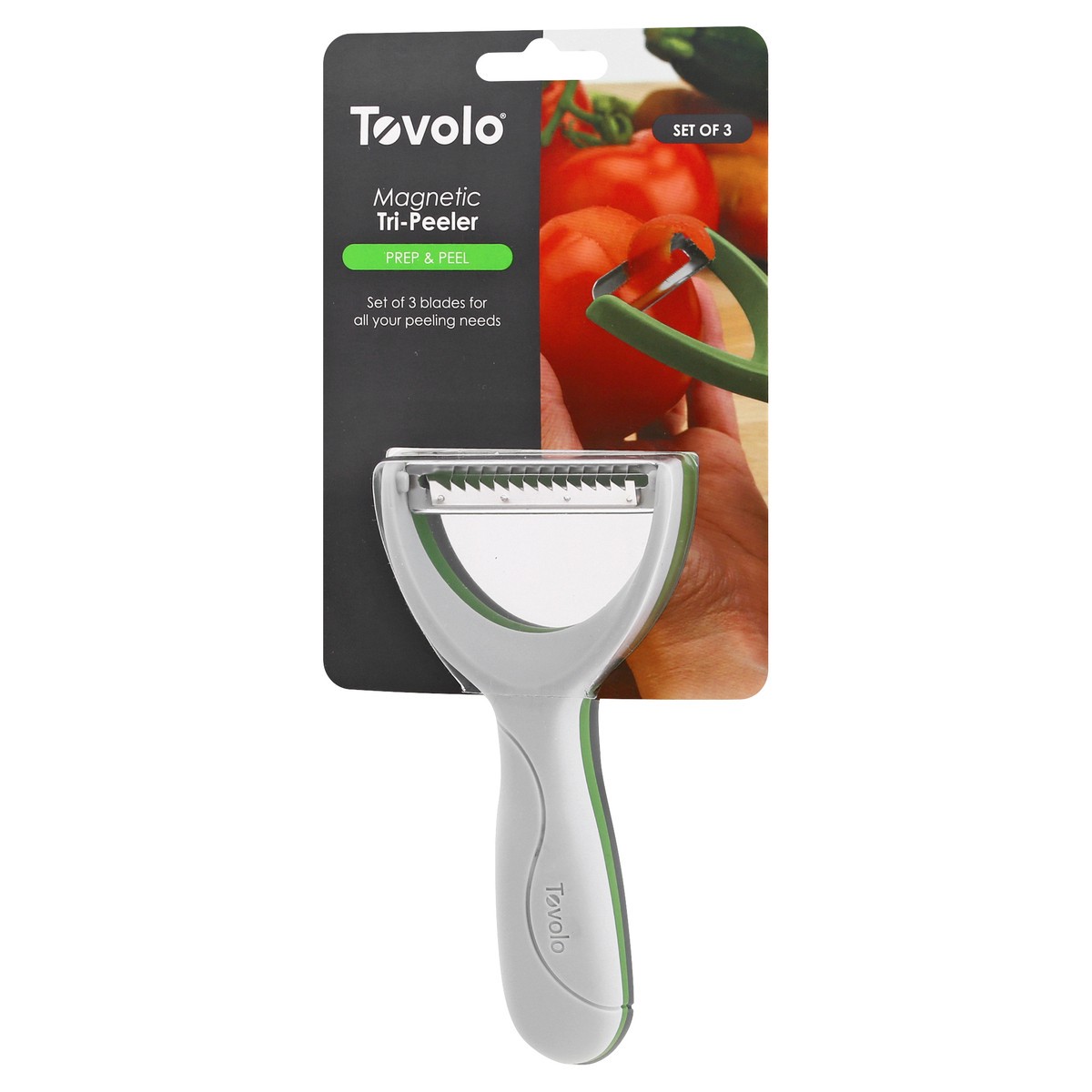slide 6 of 10, Tovolo Prep & Peel Magnetic Tri-Peeler 1 ea, 1 ct