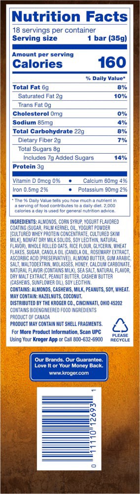 slide 2 of 4, Kroger Almond Sweet & Salty Granola Bars, 18 ct