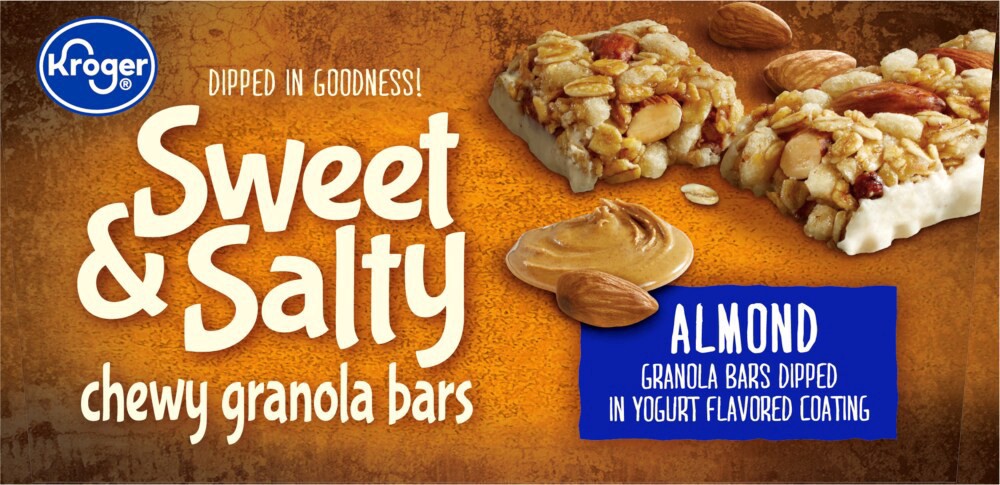 slide 4 of 4, Kroger Almond Sweet & Salty Granola Bars, 18 ct