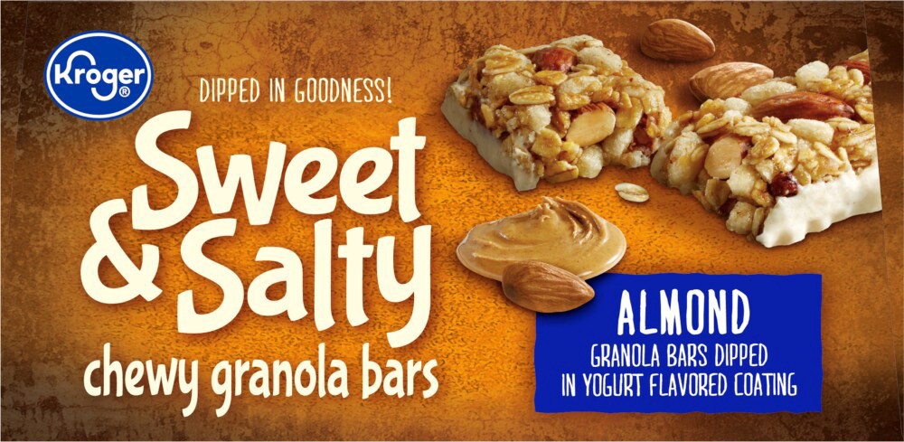slide 3 of 4, Kroger Almond Sweet & Salty Granola Bars, 18 ct
