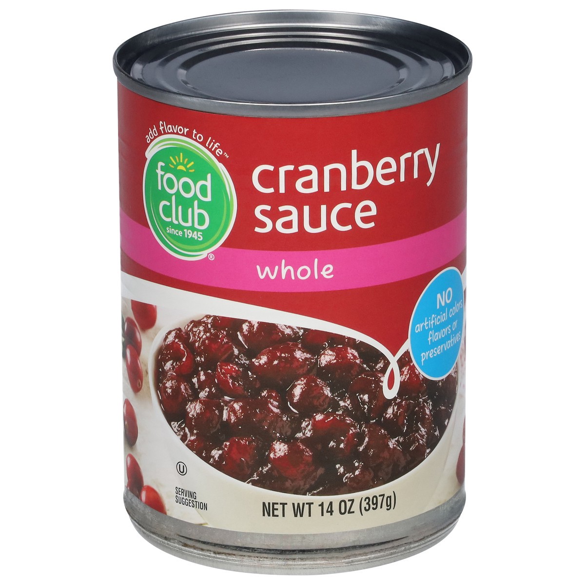 slide 1 of 6, Food Club Whole Cranberry Sauce 14 oz, 14 oz