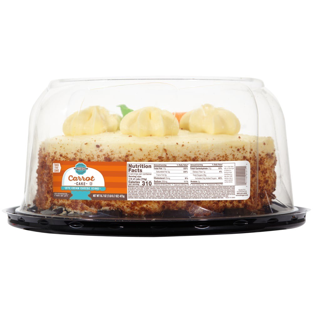 slide 1 of 5, Bakery Fresh Goodness Carrot Cake, 6 in / 16.7 oz