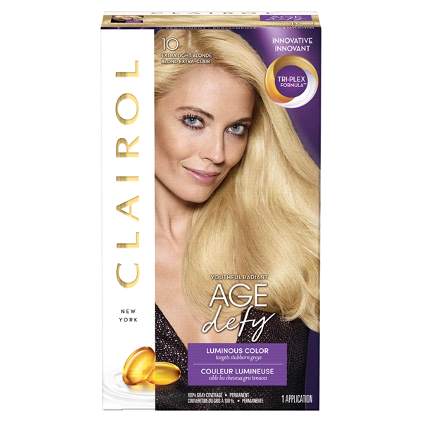 slide 1 of 1, Age Defy Permanent Hair Color, 10 Extra Light Blonde, 1 ct