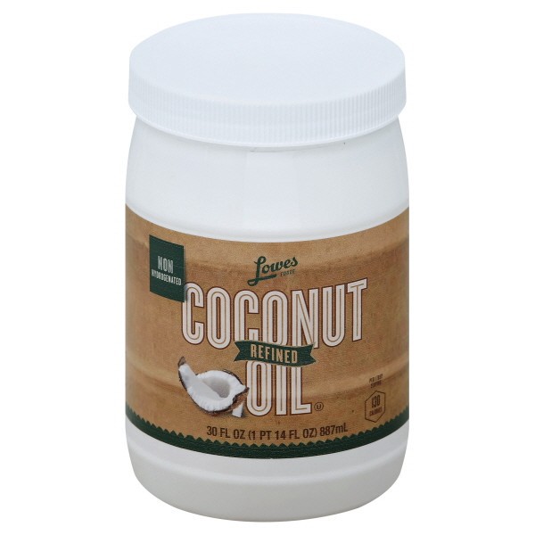 slide 1 of 1, Lowes Foods Refined Coconut Oil, 30 oz