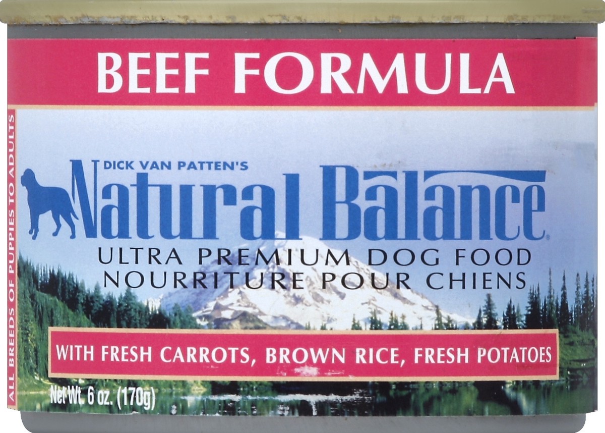 slide 3 of 6, Natural Balance Ultra Premium Beef Formula Canned Dog Food, 6 oz