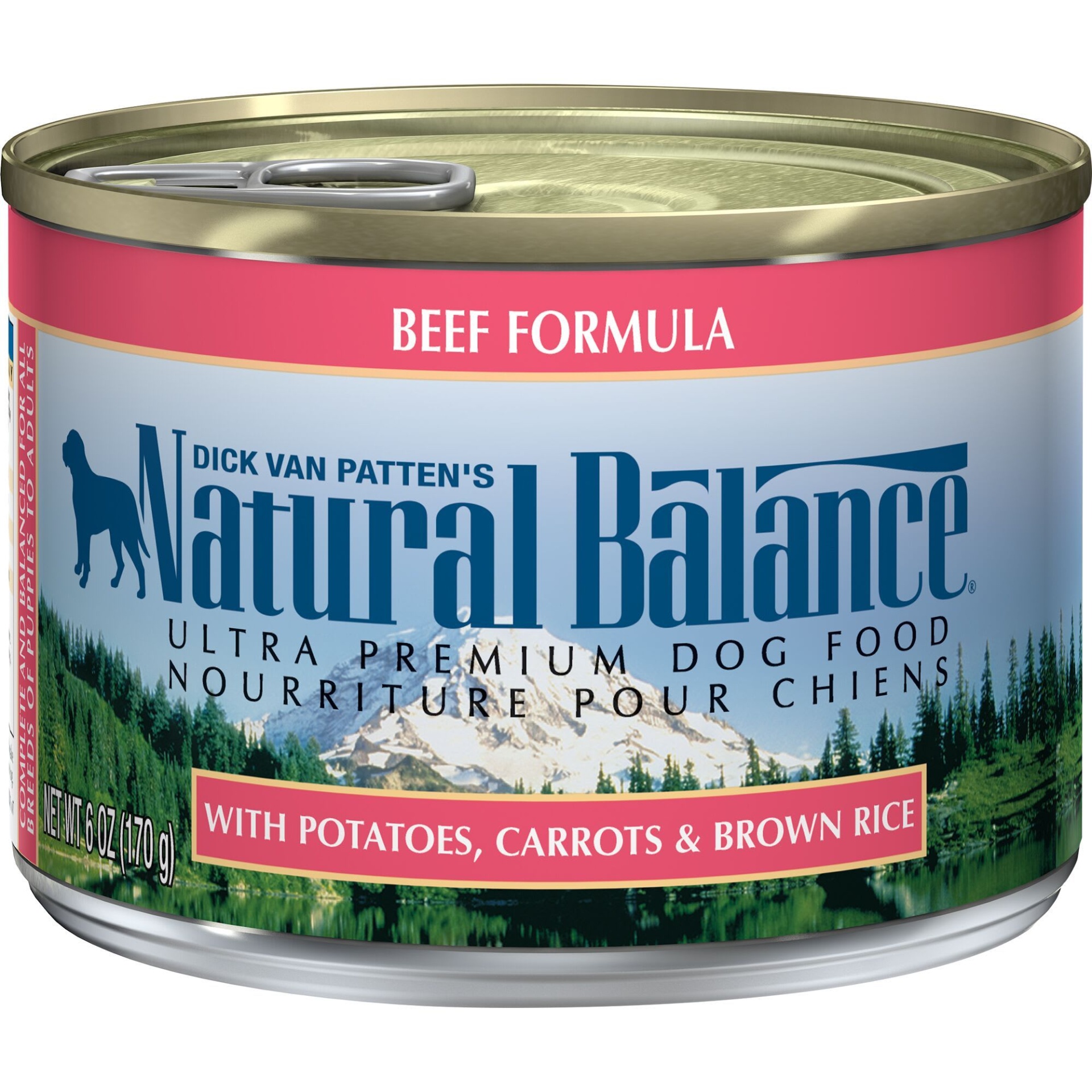 slide 1 of 6, Natural Balance Ultra Premium Beef Formula Canned Dog Food, 6 oz