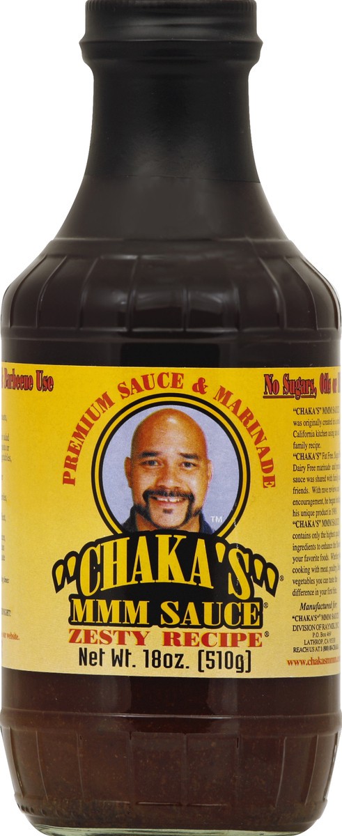 slide 3 of 3, Chaka's Mmm Sce Zesty Recipe, 18 oz