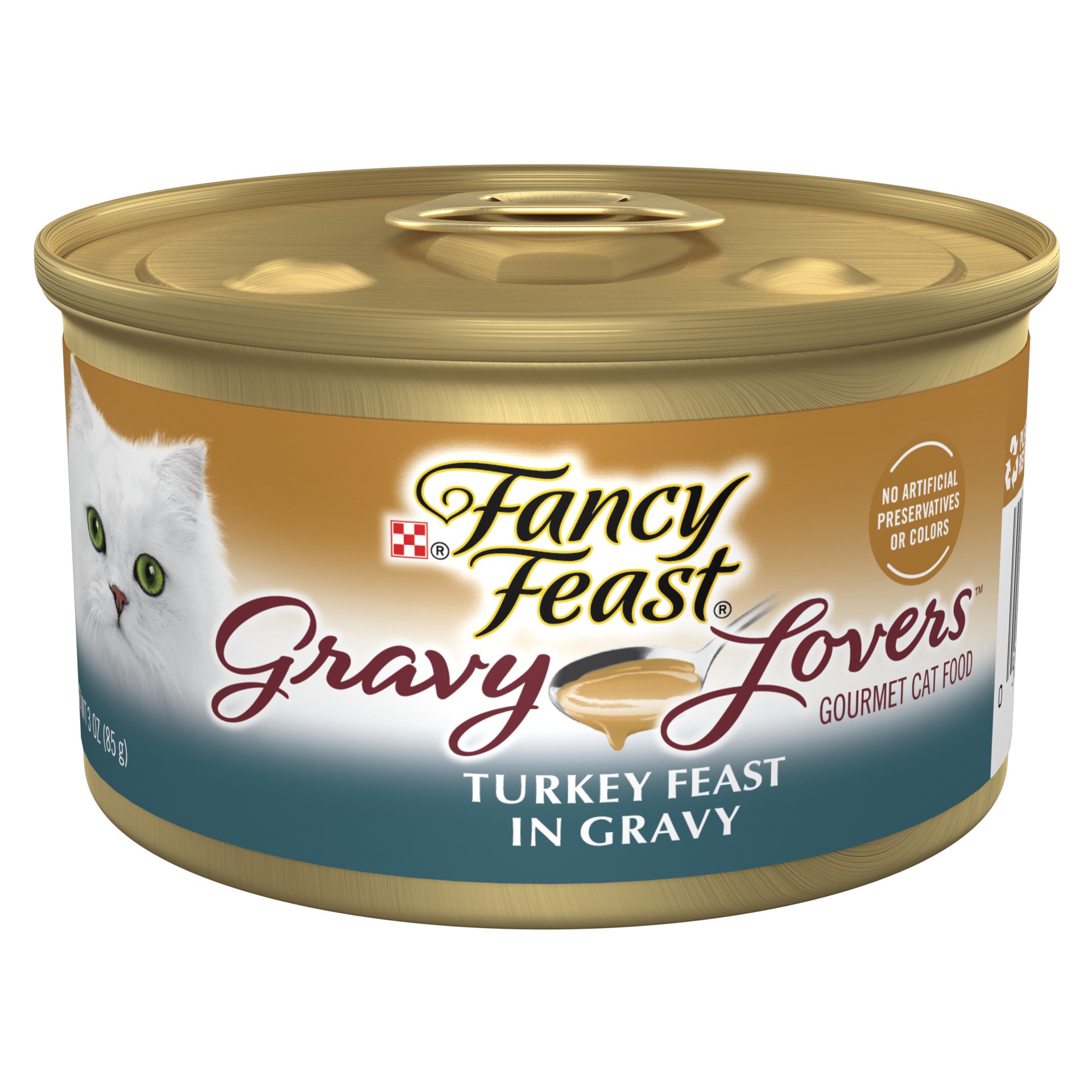 slide 1 of 7, Fancy Feast Gravy Lovers Turkey Feast In Roasted Turkey Flavor Gravy Cat Food, 3 oz