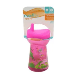 Evenflo Zoo Friends Triple-Flo 10 OZ Sippy Cup (9M +), Assorted Colors