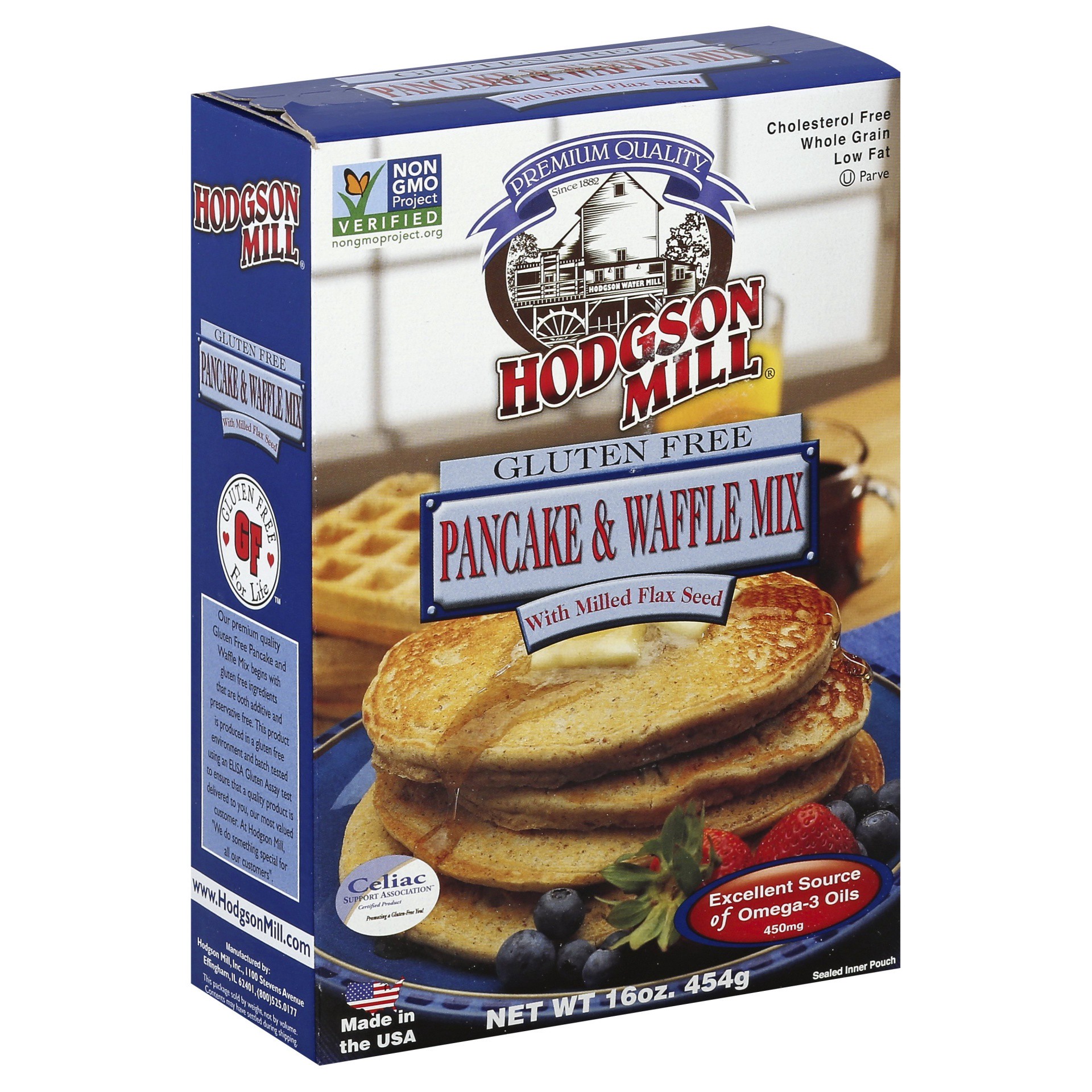 slide 1 of 4, Hodgson Mill Gluten Free Pancake And Waffle Mix With Milled Flax Seed, 16 oz