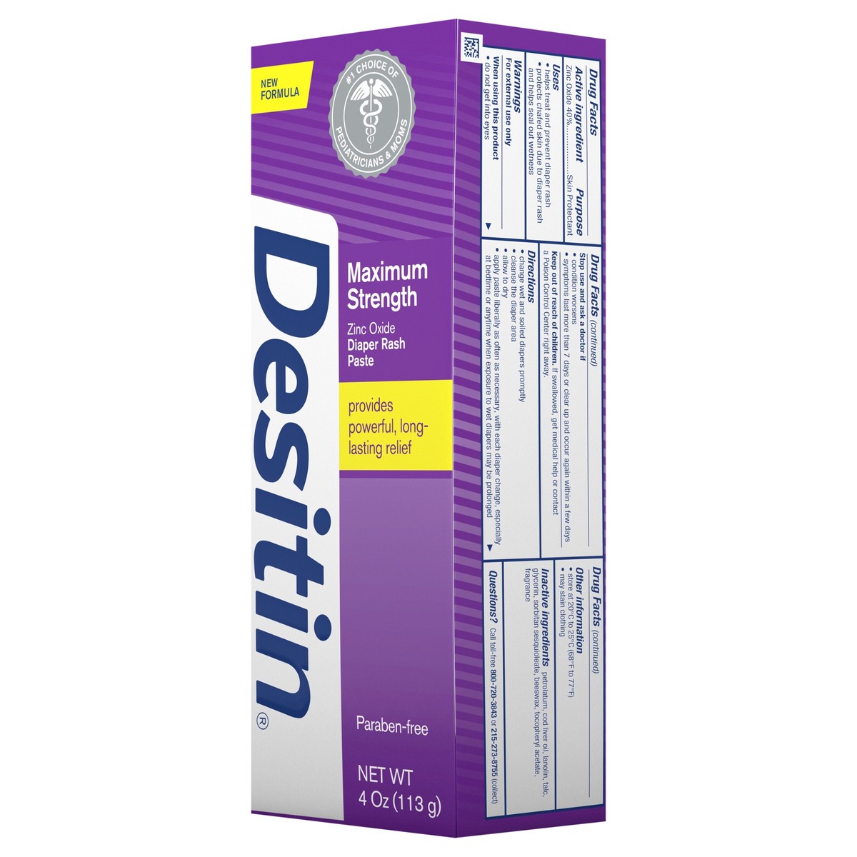 slide 3 of 7, Desitin Maximum Strength Baby Diaper Rash Cream with Zinc Oxide - 4oz, 4 oz