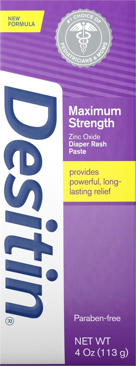 slide 5 of 7, Desitin Maximum Strength Baby Diaper Rash Cream with Zinc Oxide - 4oz, 4 oz