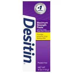 Desitin Maximum Strength Baby Diaper Rash Cream, 40% Zinc Oxide, 4 oz