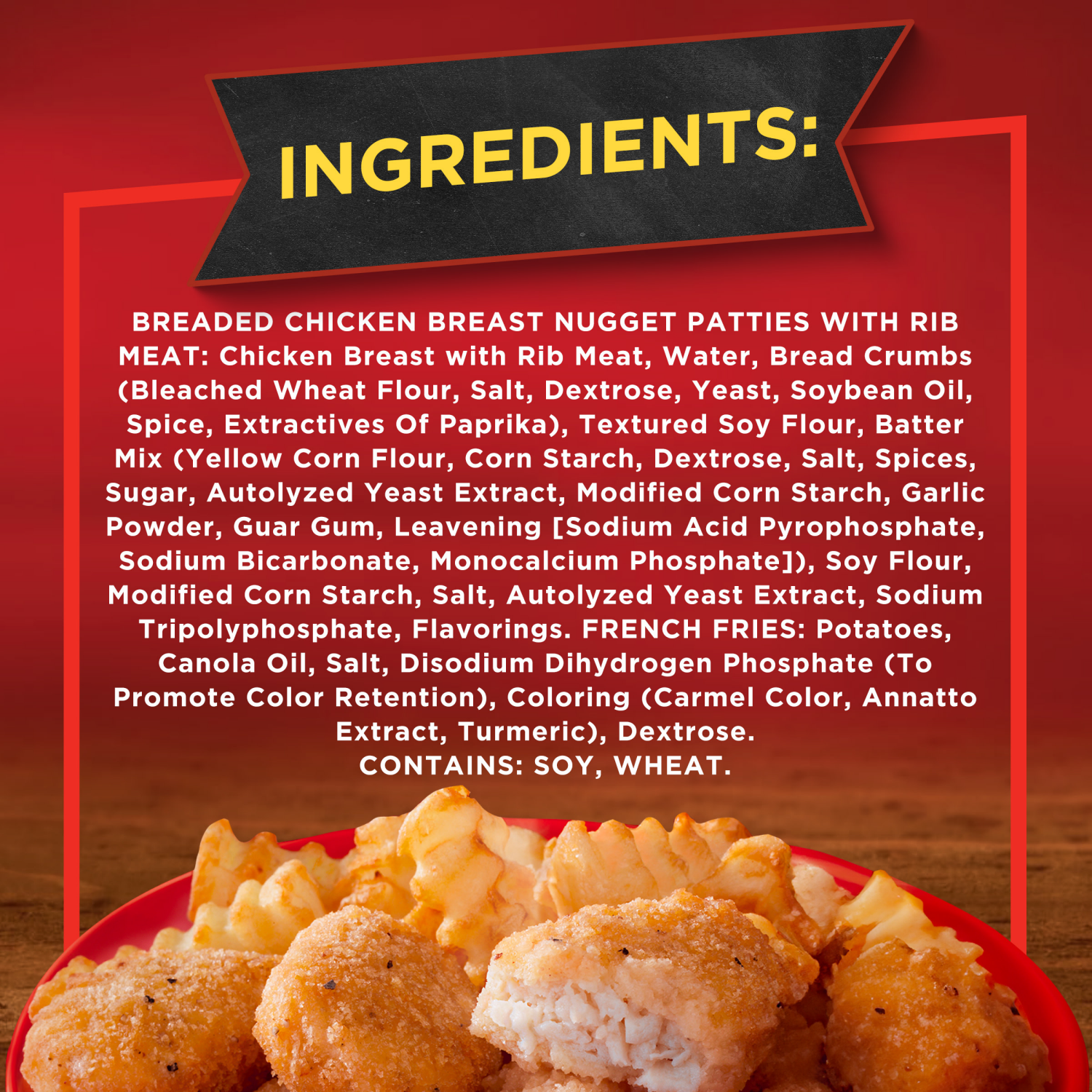 slide 3 of 5, Banquet Basic Chicken Nuggets and Fries Frozen Single Serve Meal, 4.85 Ounce, 4.85 oz