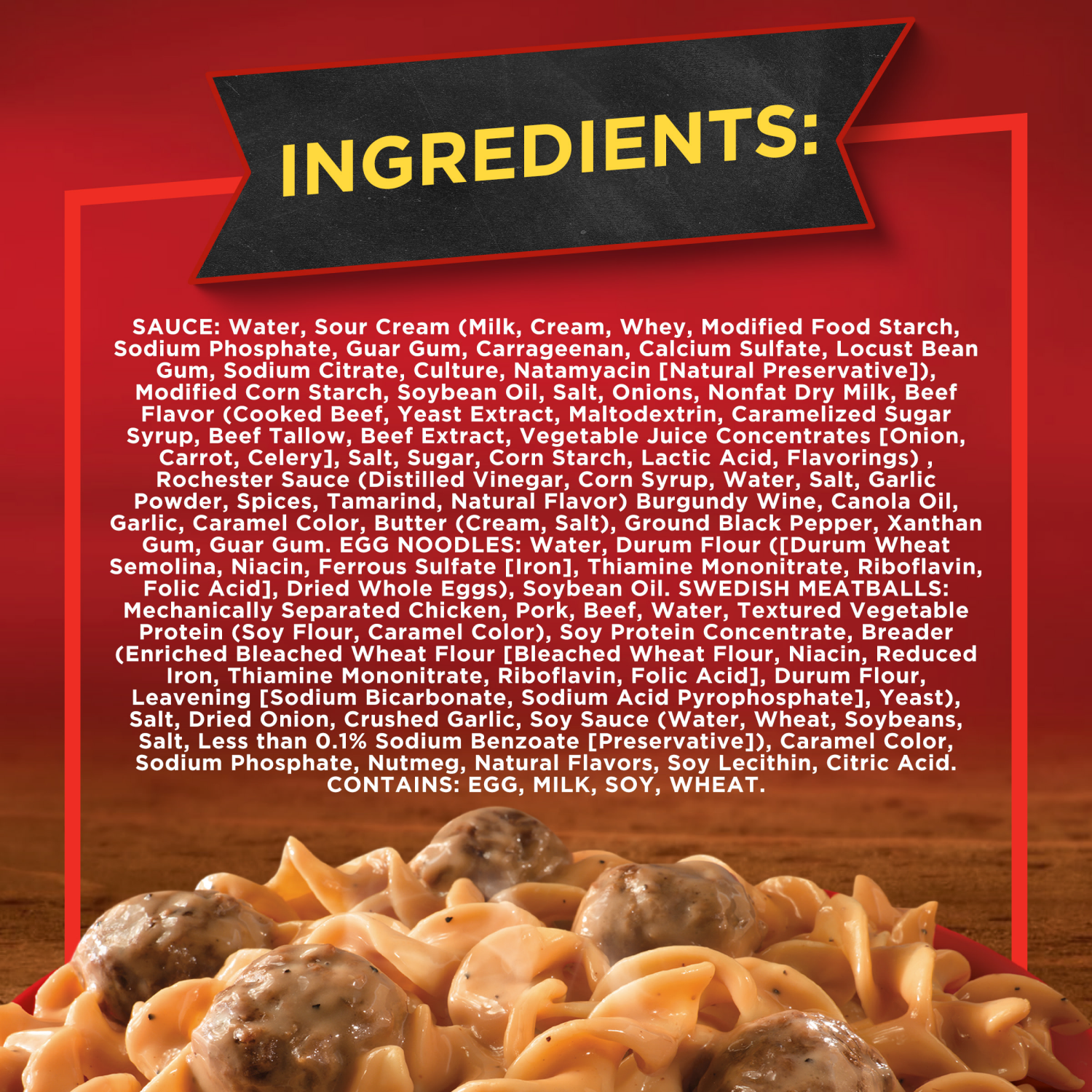 slide 3 of 5, Banquet Swedish Meatballs with Noodles, Frozen Meal, 10.45 oz., 10 oz