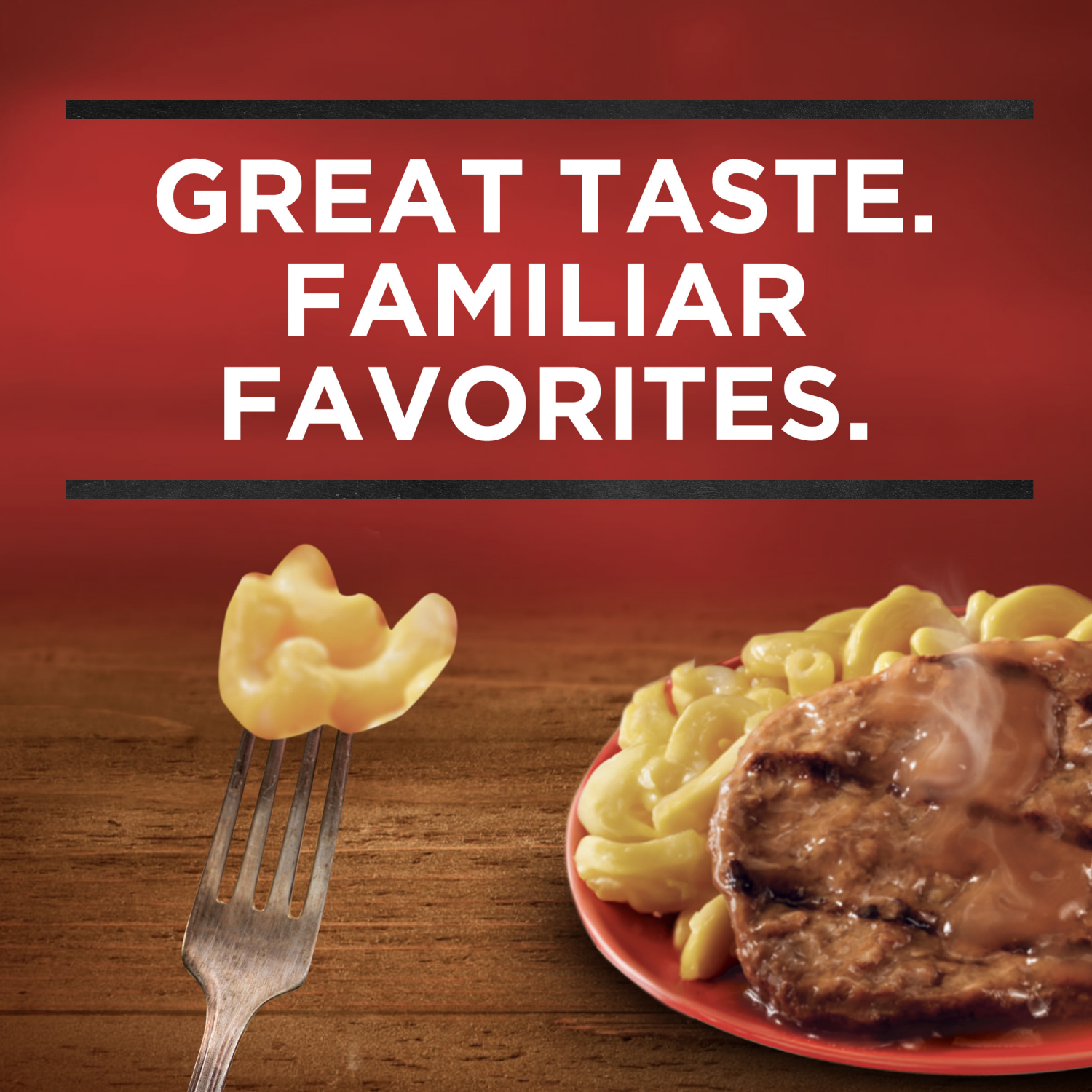 slide 2 of 5, Banquet Basic Salisbury Steak with Mac and Cheese Frozen Single Serve Meal, 8 Ounce, 8 oz