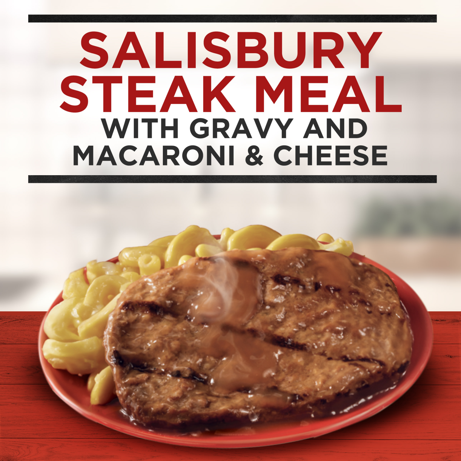 slide 4 of 5, Banquet Basic Salisbury Steak with Mac and Cheese Frozen Single Serve Meal, 8 Ounce, 8 oz
