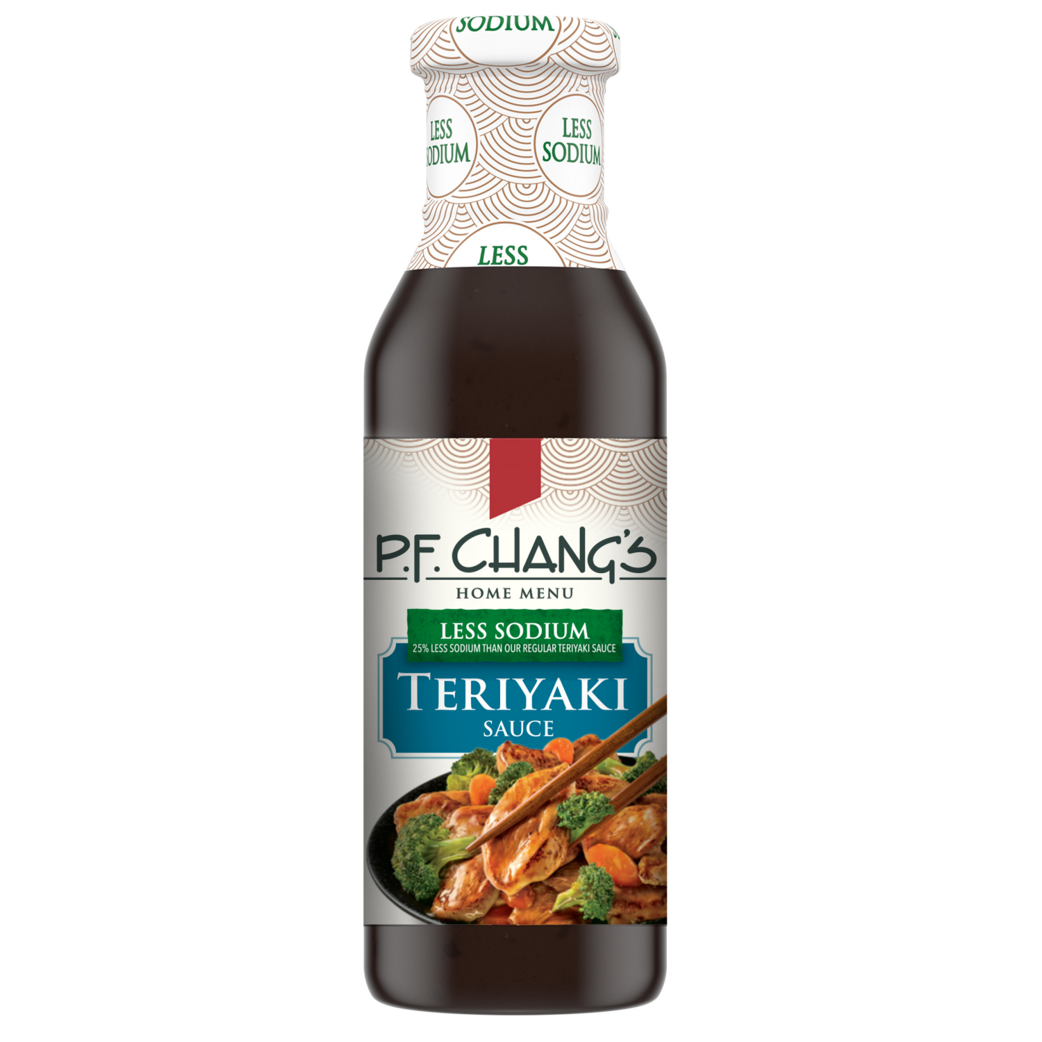 slide 1 of 7, P.F. Chang's Home Menu Less Sodium Teriyaki Sauce, 14 fl oz., 14 oz