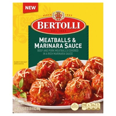 slide 1 of 1, Bertolli Meatballs And Marinara Sauce Made With Beef And Pork Frozen Meal 24 Oz - 24 Oz, 24 oz