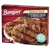 slide 15 of 17, Banquet Family Size Salisbury Steaks and Brown Gravy, Frozen Meal, 27 OZ, 6 ct