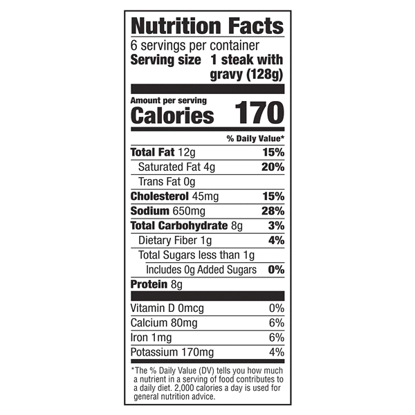 slide 7 of 17, Banquet Family Size Salisbury Steaks and Brown Gravy, Frozen Meal, 27 OZ, 6 ct