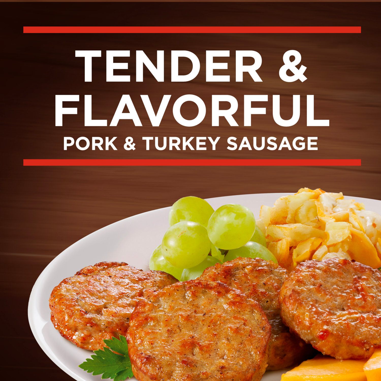 slide 4 of 5, Banquet Brown ‘N Serve Original Fully Cooked Sausage Patties, Frozen Meat, 8 Count, 6.4 OZ, 8 ct
