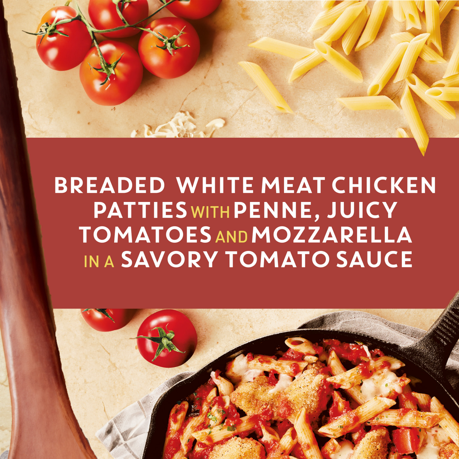 slide 4 of 5, Bertolli Frozen Skillet Meals Family Size Chicken Parmigiana & Penne, 36 oz., 36 oz