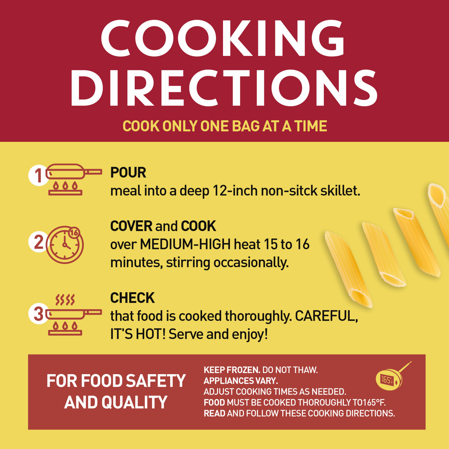 slide 5 of 5, Bertolli Frozen Skillet Meals Family Size Chicken Parmigiana & Penne, 36 oz., 36 oz