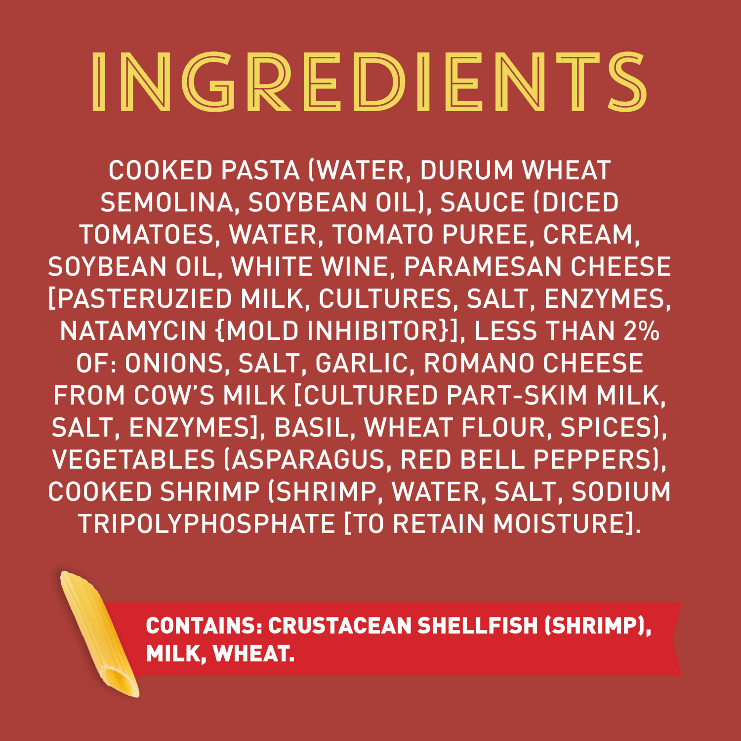 slide 4 of 7, Bertolli Shrimp Penne & Asparagus Frozen Meals in a Creamy Tomato Basil Sauce, 22 oz., 22 oz