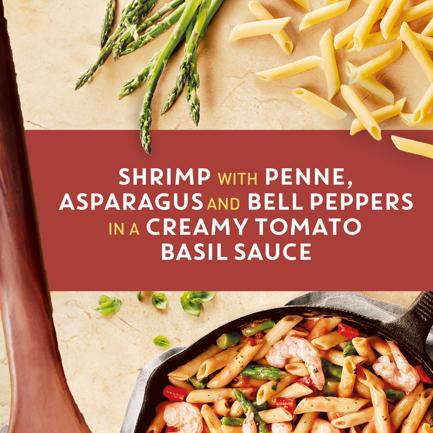 slide 5 of 7, Bertolli Shrimp Penne & Asparagus Frozen Meals in a Creamy Tomato Basil Sauce, 22 oz., 22 oz