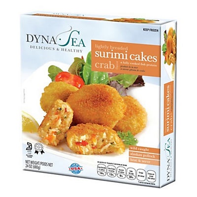 slide 1 of 1, Dyna Sea Dynasea Surimi Crab Cakes, 16 oz