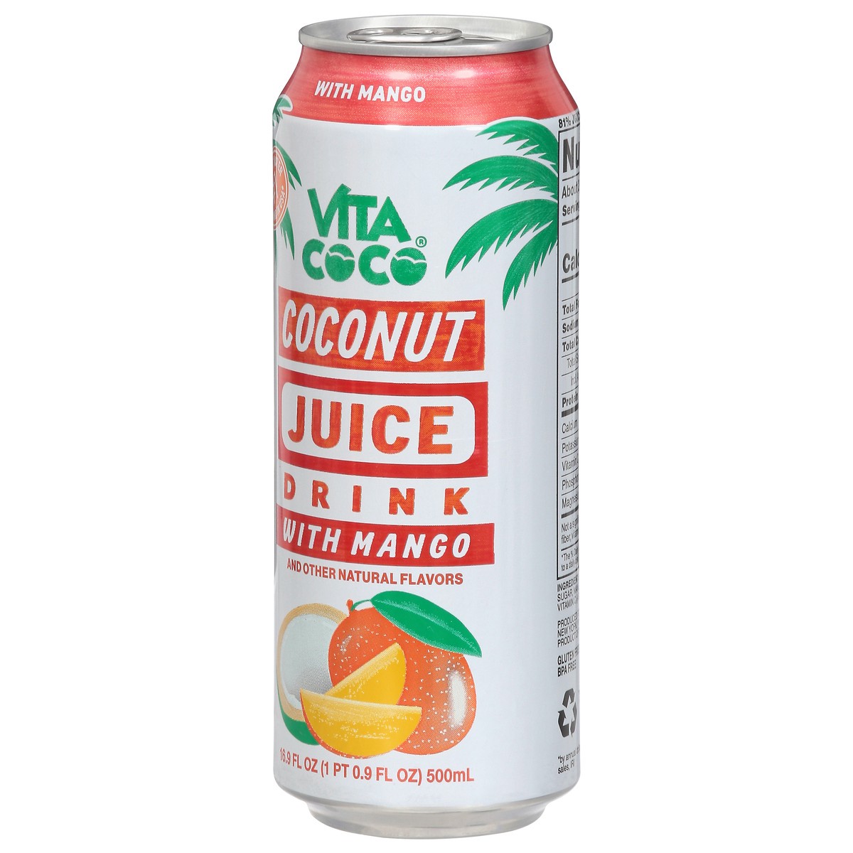 slide 4 of 9, Vita Coco Coconut Juice Drink with Mango- 16.9 fl oz, 16.9 fl oz