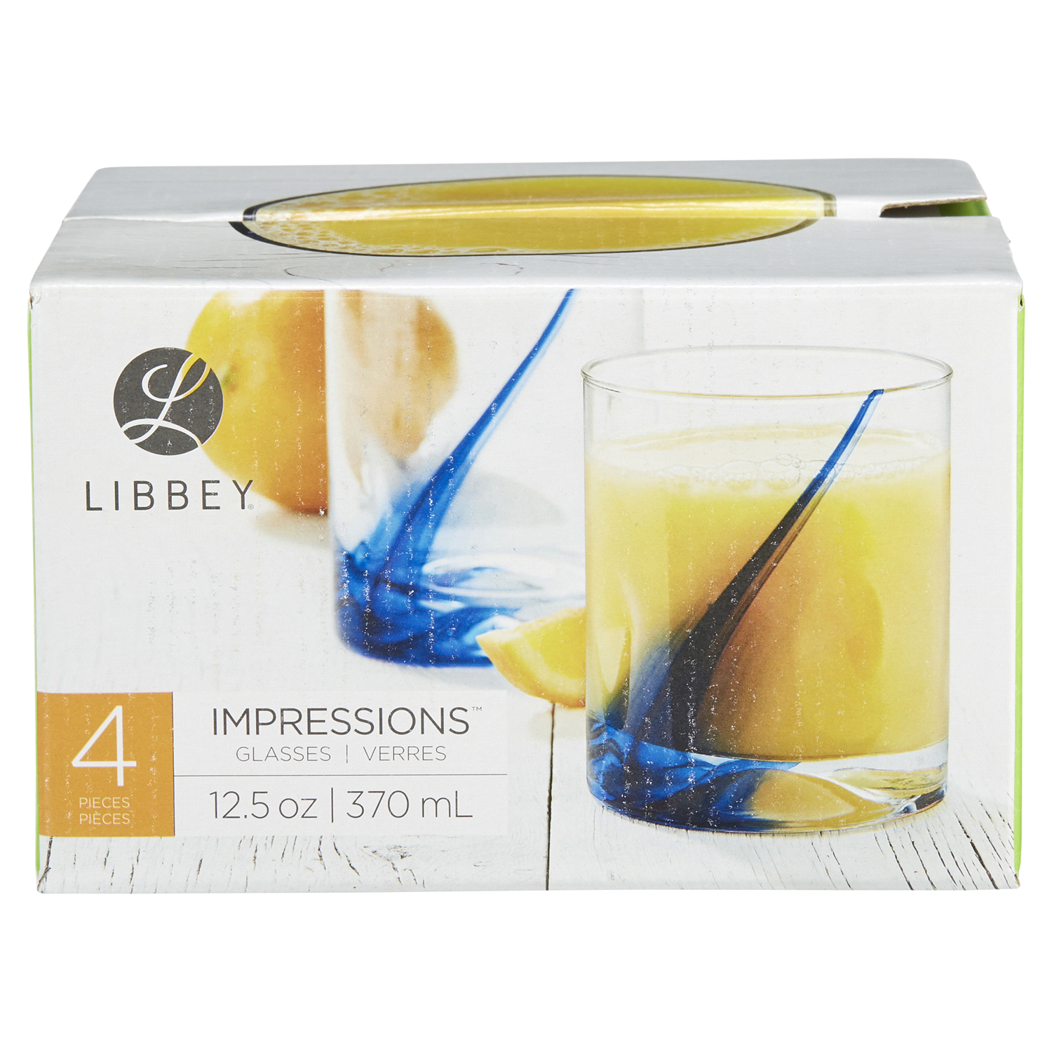 slide 1 of 5, Libbey Impressions Blue DOF, 4 ct