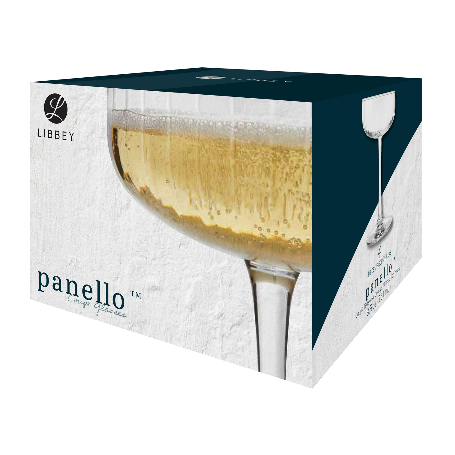 slide 1 of 1, Libbey Panello Coupe 4pc Set 8.5 oz, 4 ct, 8.5 oz