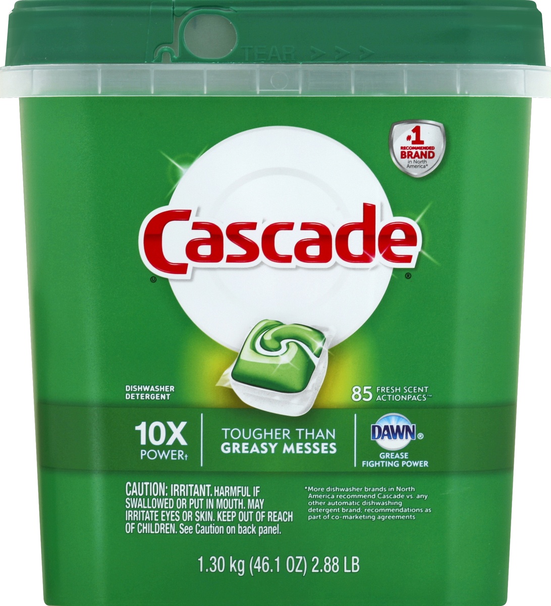 slide 4 of 7, Cascade Original Dishwasher Pods, ActionPacs Dishwasher Detergent Tabs, Fresh Scent - 85ct, 85 ct