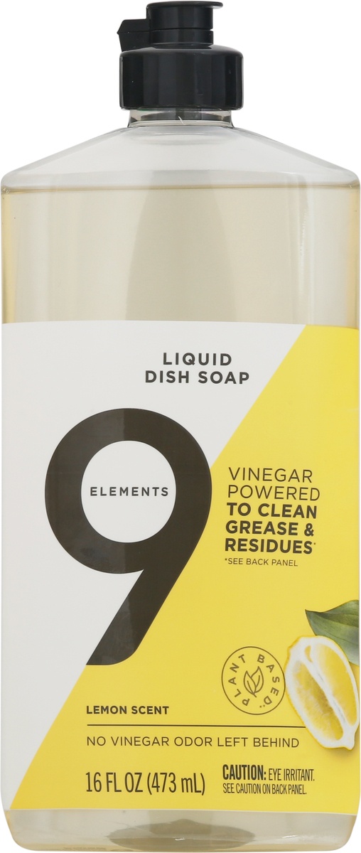 slide 6 of 9, 9 Elements Dishwashing Liquid Dish Soap, Lemon Scent Cleaner, 16 oz Bottle, 16 fl oz