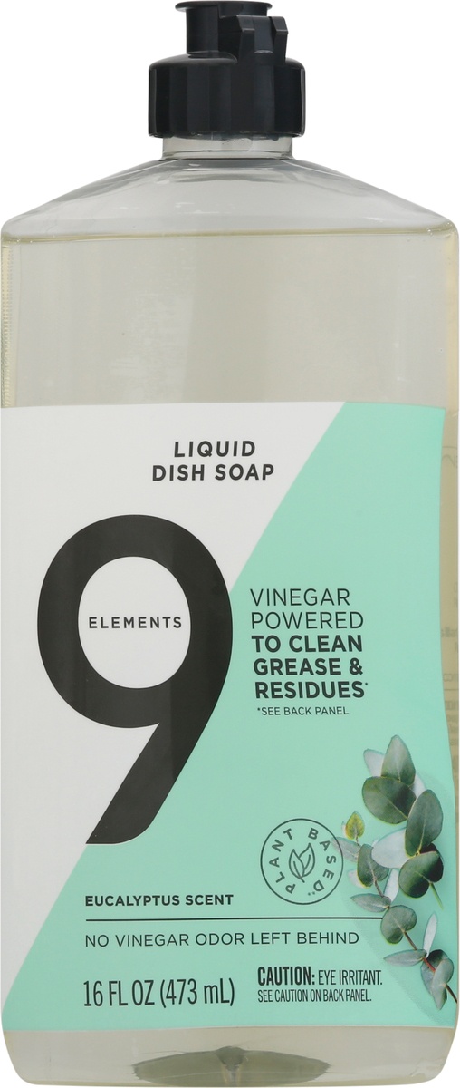 slide 8 of 9, 9 Elements Liquid Dish Soap, Eucalyptus Scent, 16 oz