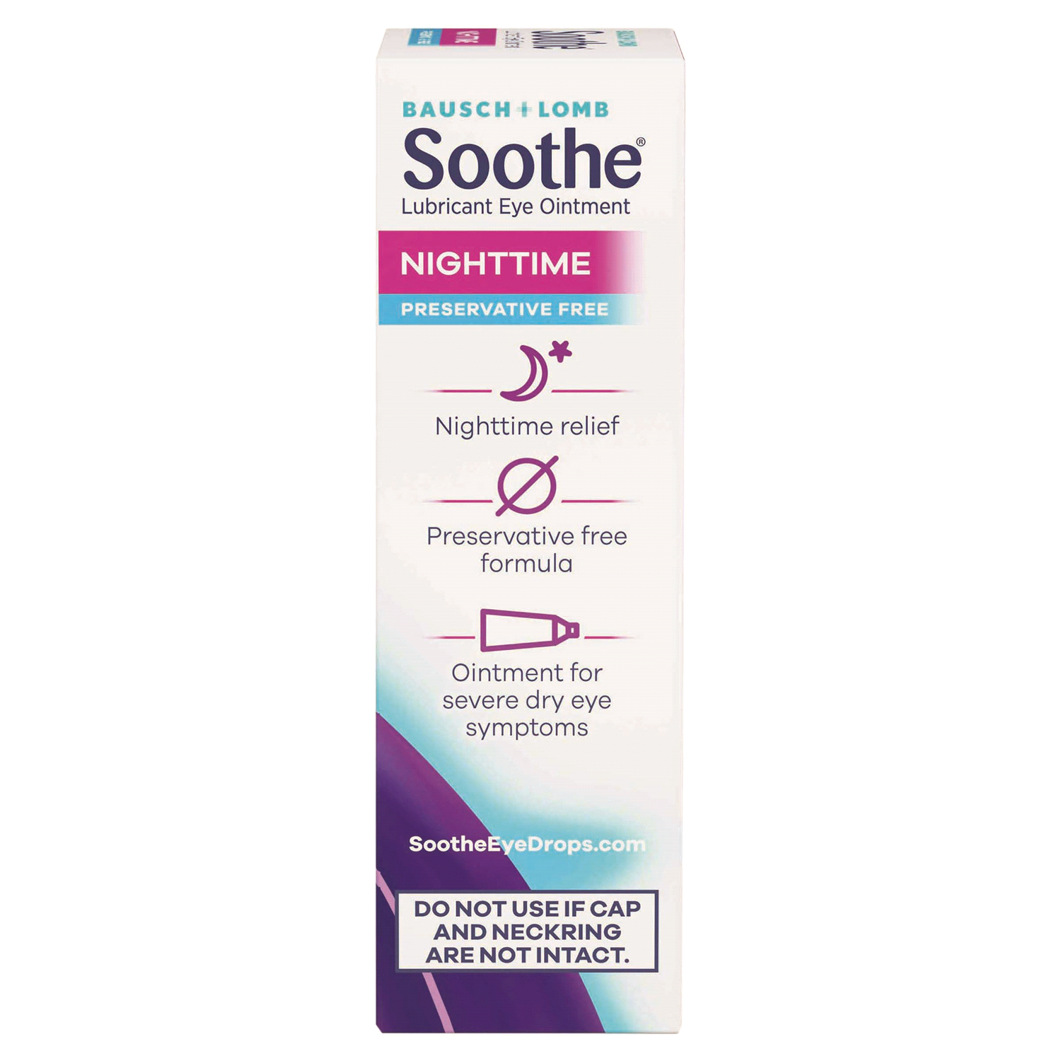 slide 3 of 3, Bausch + Lomb Soothe Night Time Lubricant Ointment 0.125 oz (3.5 g), 0.125 oz