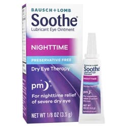 Bausch + Lomb Soothe Night Time Lubricant Ointment 0.125 oz (3.5 g)