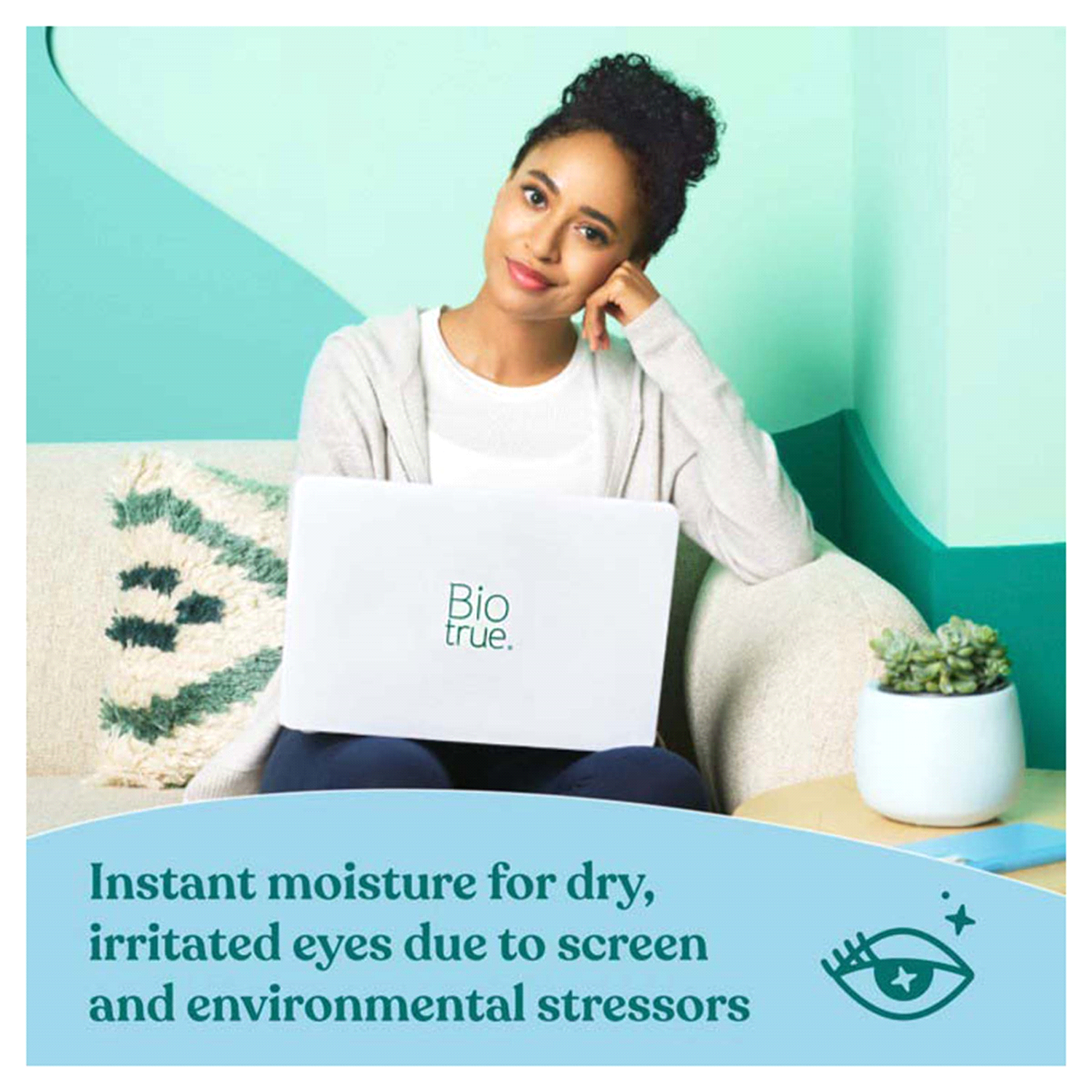 slide 2 of 4, Biotrue Instant Moisture Hydration Boost Lubricant Eye Drops 2 Pack Bottle 2 ea, 2 ct