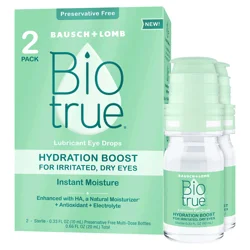 Biotrue Instant Moisture Hydration Boost Lubricant Eye Drops 2 Pack Bottle 2 ea