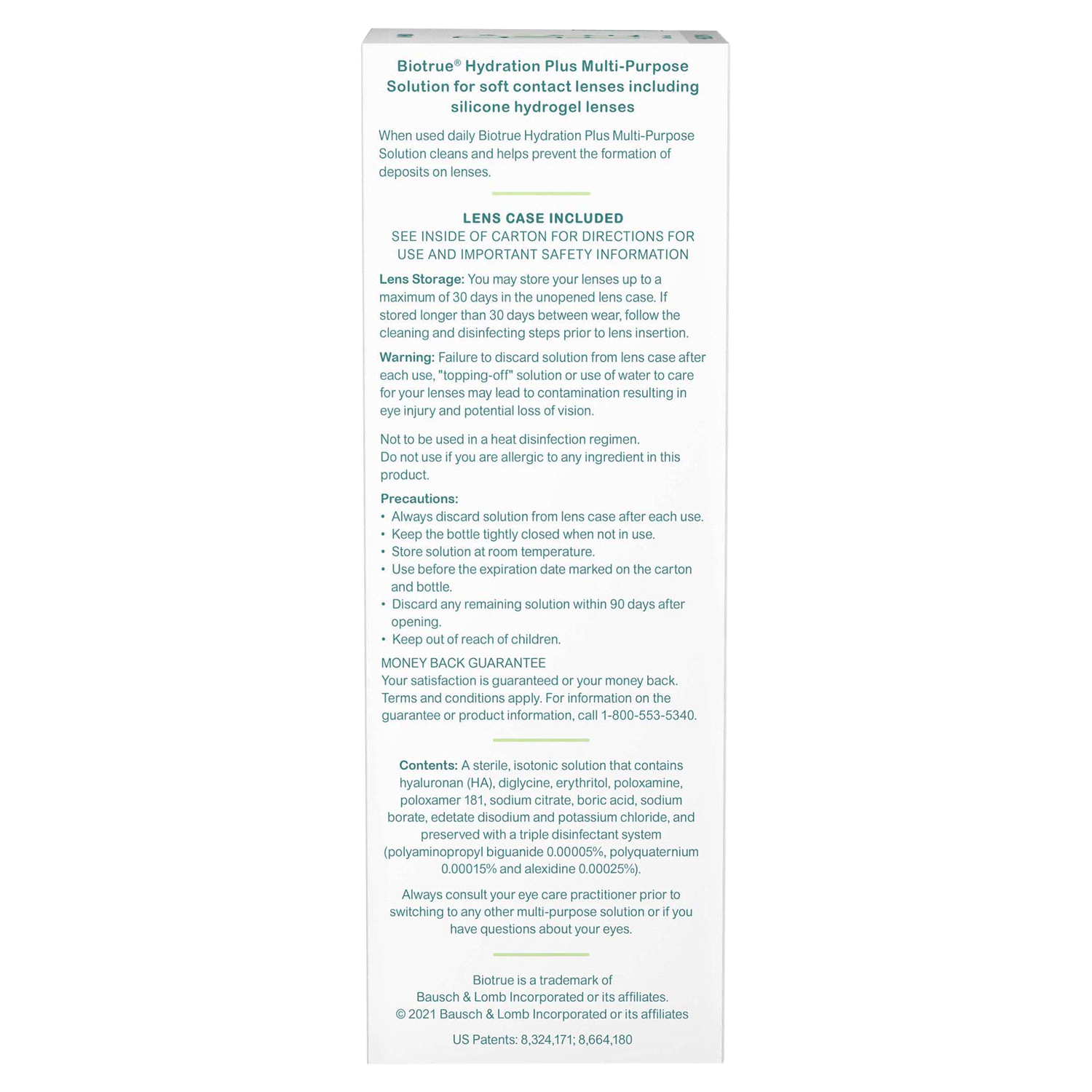 slide 3 of 3, Biotrue Hydration Plus Contact Solution 2pk, 20 oz